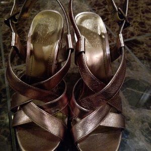 Vince Camuto gold heels